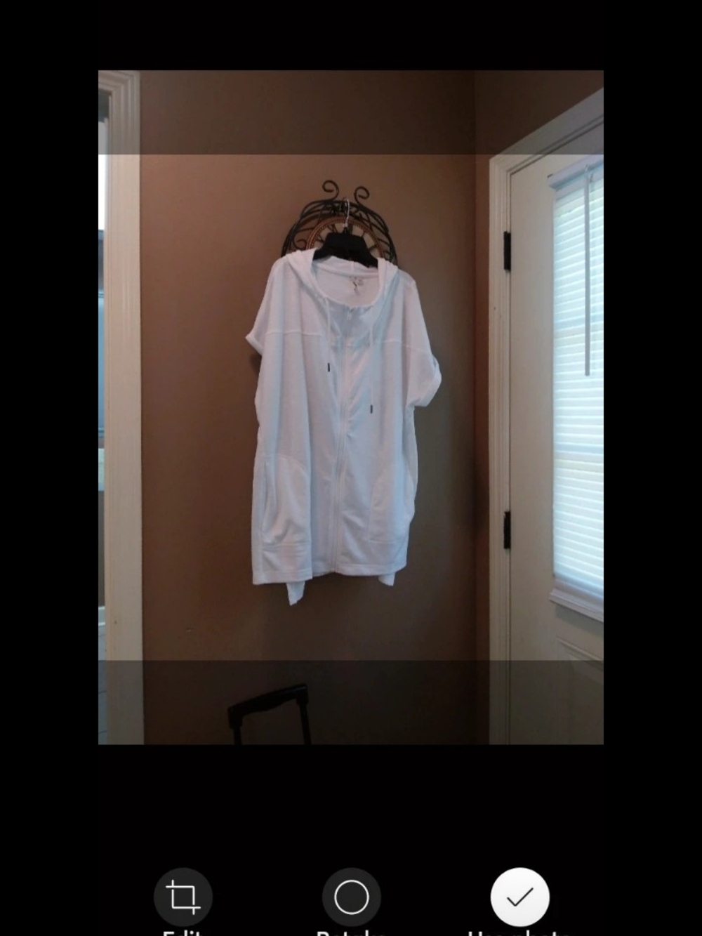 Live a Little White Short-Sleeve Hooded Zip Jacket